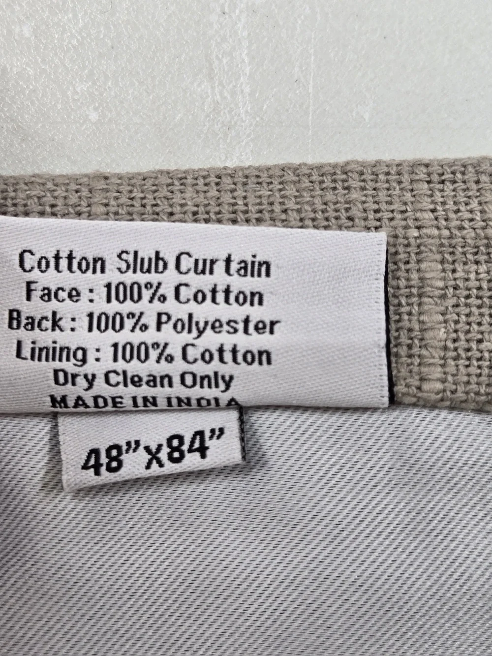 NWT QUINCE Set Of 2 48x84 Cotton Slub Blackout Curtains Grey 0776